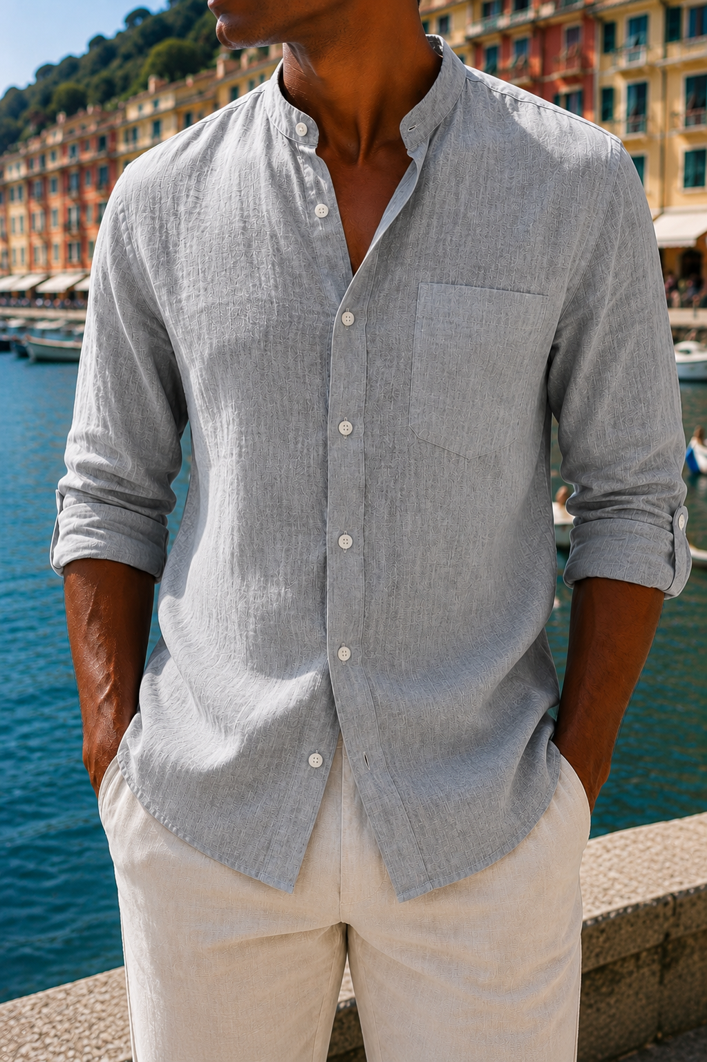 AURA™ Linen Essential Shirt — vista 3