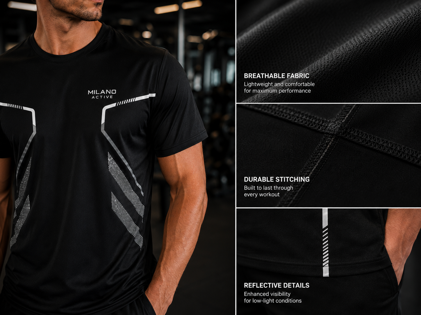 Milano Active™ | Completo Sportivo Uomo Quick-Dry — vista 4